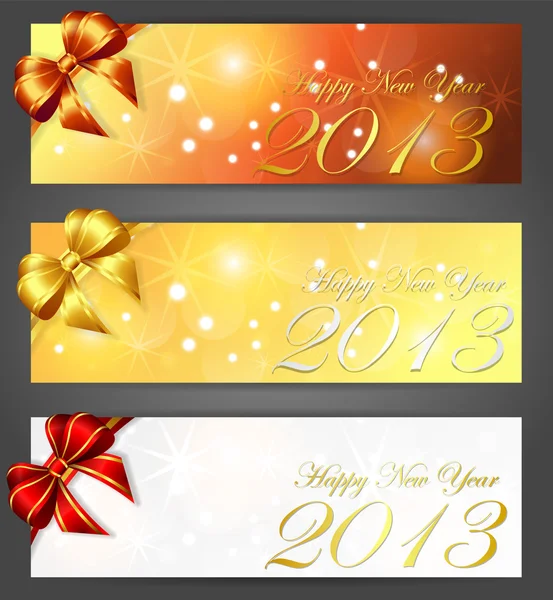 Nieuwe jaar 2013 banners — Stockvector