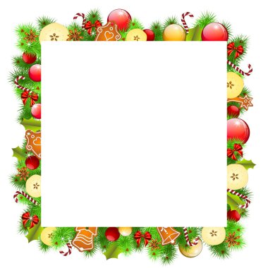 elma ve gingerbread Noel arka plan