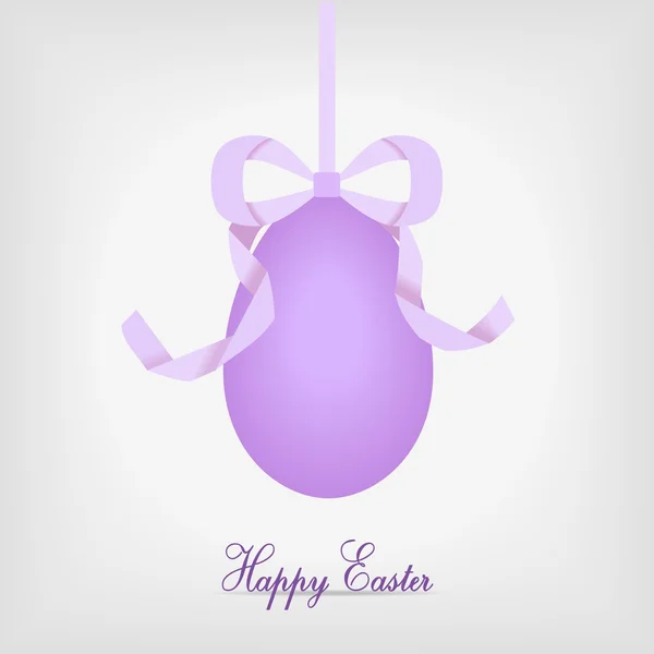 Violet easter egg with ribbon — Stock Photo, Image