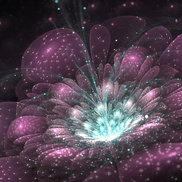 Purple fractal flower — Stock Photo, Image