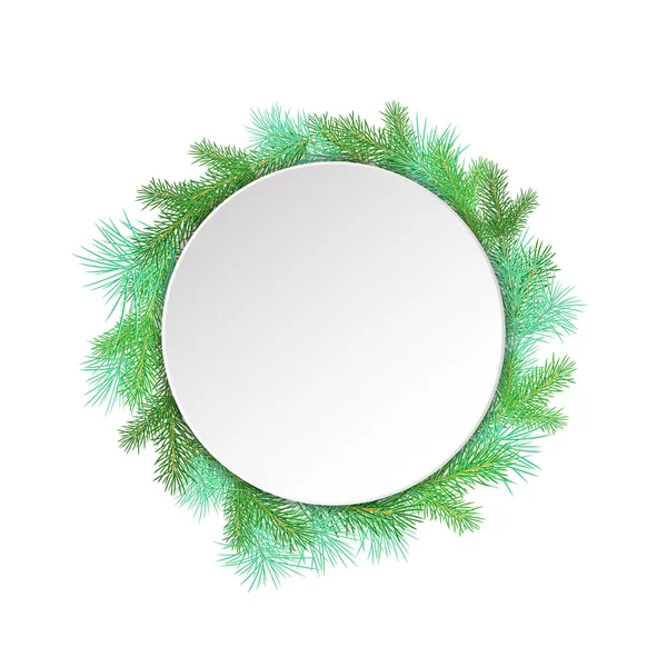 Fond de Noël avec des branches vertes — Image vectorielle