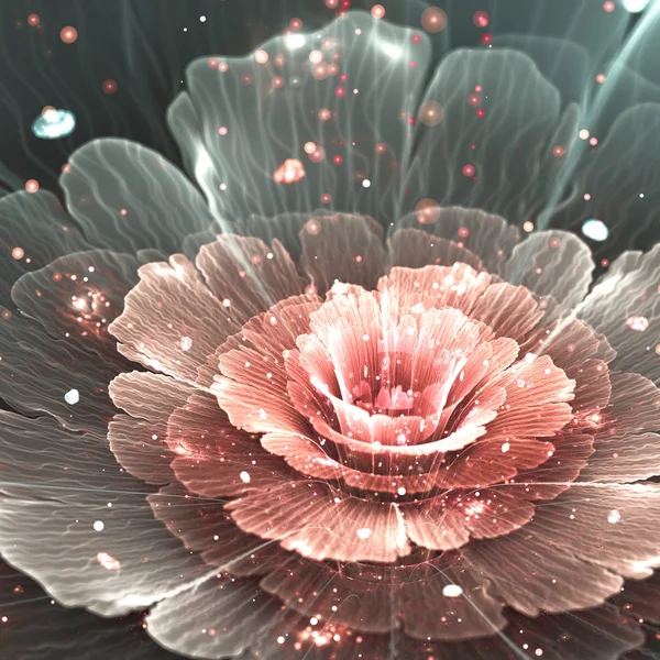 Fleur abstraite rose et gris — Photo