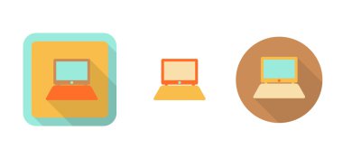 düz stil basit retlo bilgisayar simgesi