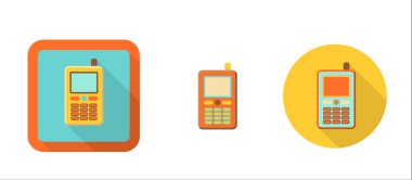 cep telefonu simgesini düz çizmek için uygun