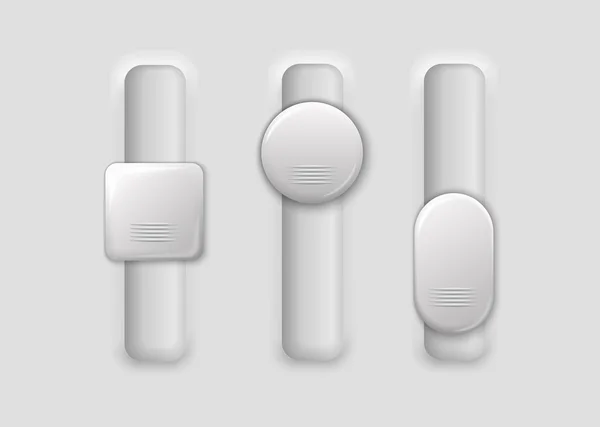 Trois interrupteurs verticaux — Image vectorielle