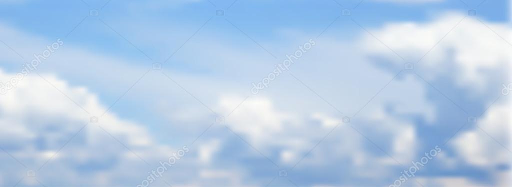 illustration of blurry sky with clouds