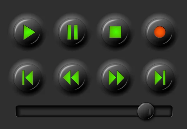 Medienplayer-Tasten — Stockvektor