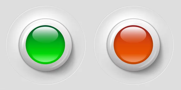 Buttons with control lights — Stock Vector