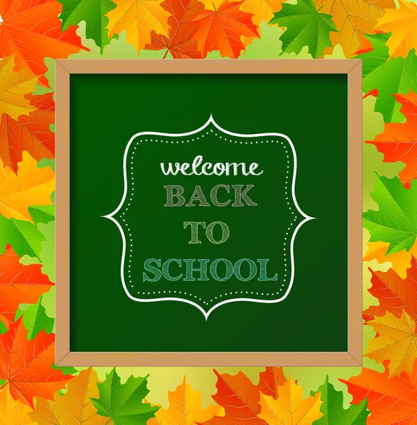 Chalkboard sign "back to school" — Stock Vector