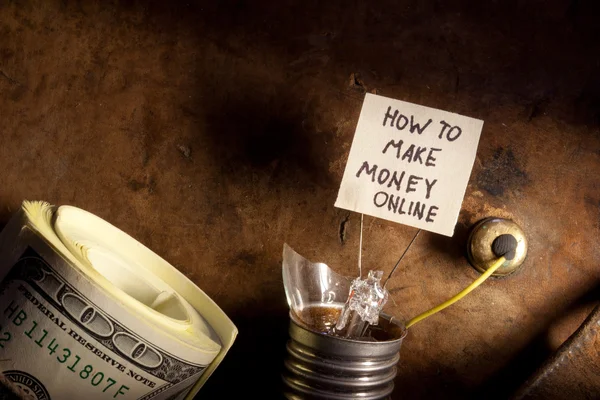 Hoe om geld te verdienen online — Stockfoto