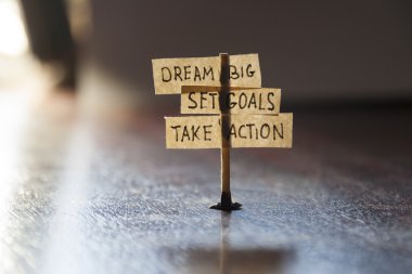 Dream Big, Set Goals, Take Action clipart
