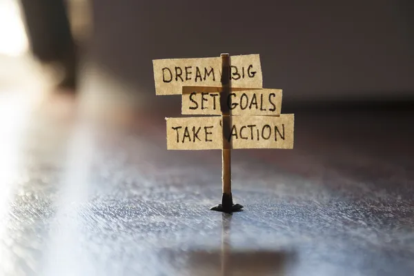 Dream Big, Set Goals, Take Action — Stock Photo, Image