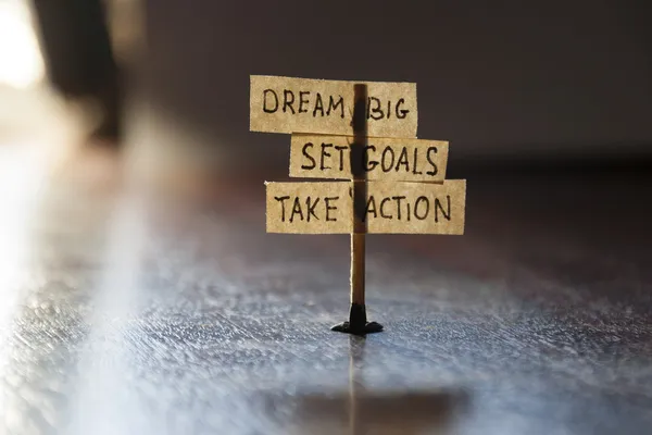 Dream Big, Set Goals, Take Action — Stock Photo, Image