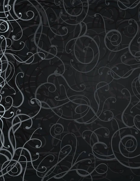 Fondo de ornamento abstracto negro — Vector de stock