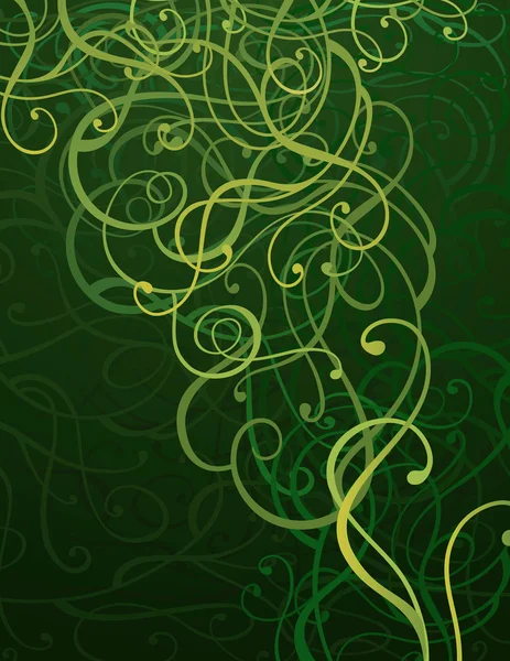 Green Abstract Ornament Background — Stock Vector