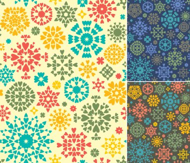 üç renk kümesi soyut Dikişsiz desen