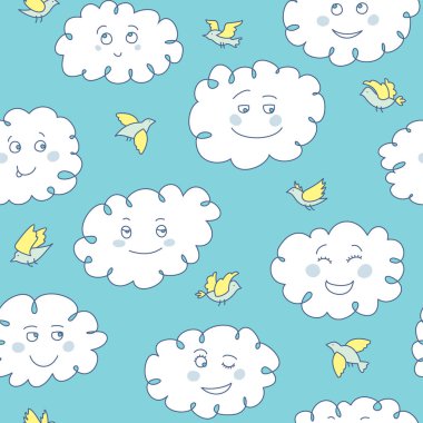 Gökteki bulutlarla, yağmur damlalarıyla kusursuz bir şablon.