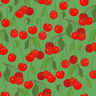 Kirazlı kusursuz desen