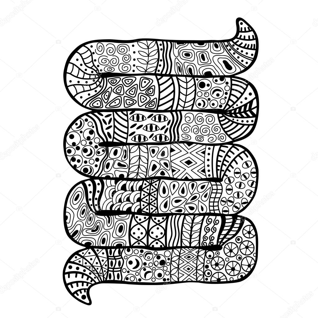 Snake with an abstract pattern
