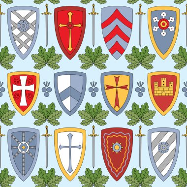 Şövalye shields ile Seamless Modeli