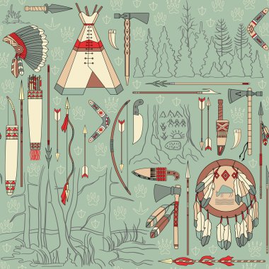 Orman manzaraları ile Seamless Amerikan modeli