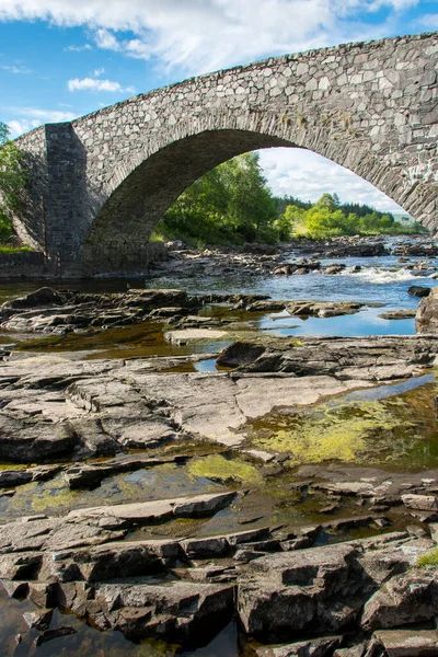 Longo West Highland Way Escócia Famosa Ponte Orchy Abrange Rio — Fotografia de Stock