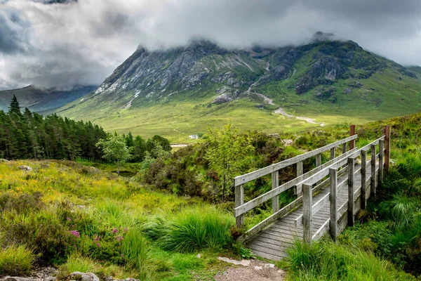 West Highland Way Wooden Walkway Foot Devil Stair — Stock Photo, Image