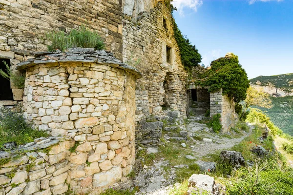 Ruinerna Byn Eglazine Gorges Tarn Frankrike — Stockfoto