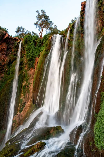 Montanhas Atlas Marrocos Cachoeiras Espetaculares Ouzoud — Fotografia de Stock