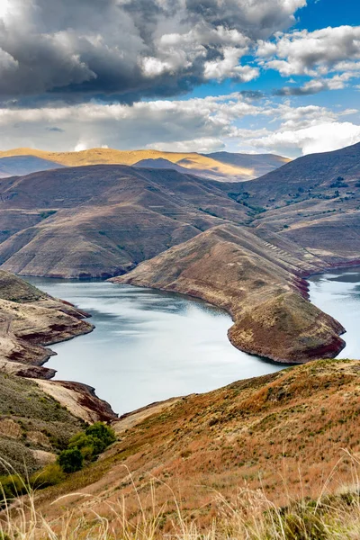 Viaje Para Lesoto Uma Vista Lago Katse Dam — Fotografia de Stock