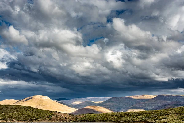 Viaje Para Lesoto Raio Sol Mar Nuvens Tempestade Ameaçadora Sobre — Fotografia de Stock