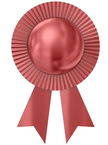 Κενό βραβείο κορδέλα ροζέτα. — Φωτογραφία Αρχείου