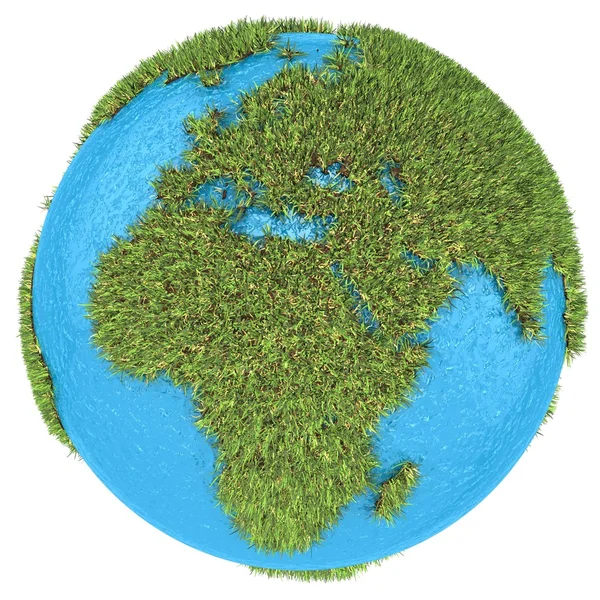 Globe of grass and water — Stock Photo, Image