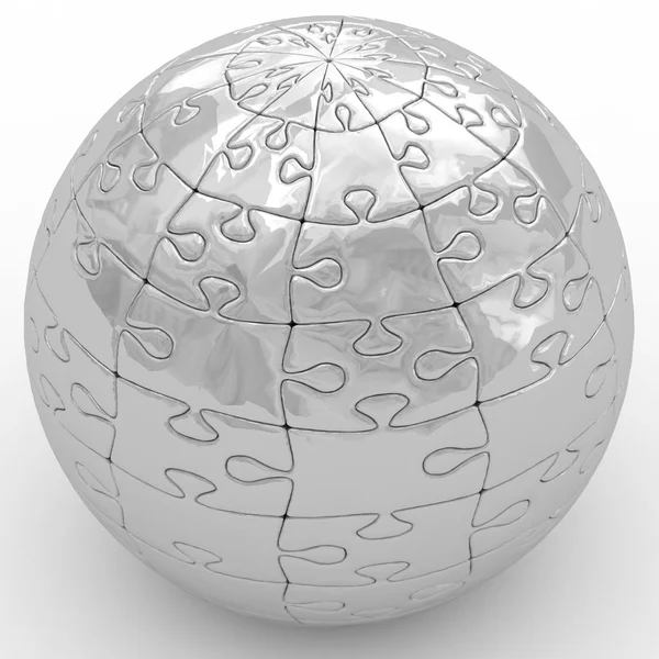 Illustratie sferische puzzel — Stockfoto