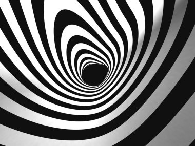 siyah ve beyaz çizgili projeksiyon torus üzerinde.