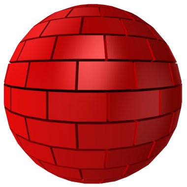 soyut 3d brick Küre