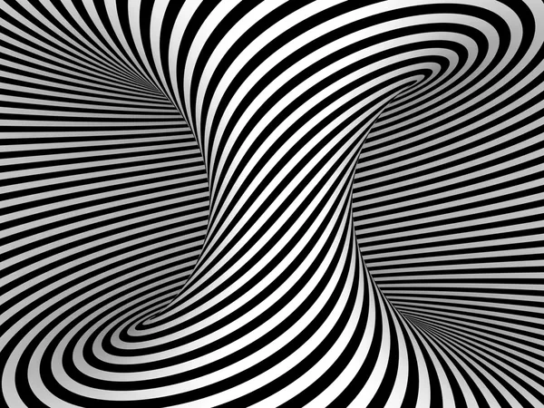 Black and White Stripes Projection on Torus. — Stock Photo, Image