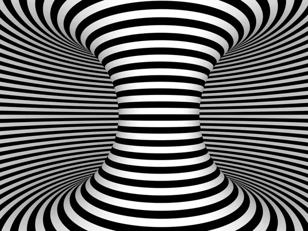 Black and White Stripes Projection on Torus. — Stock Photo, Image