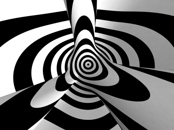 Black and White Stripes Projection on Torus. — Stock Photo, Image