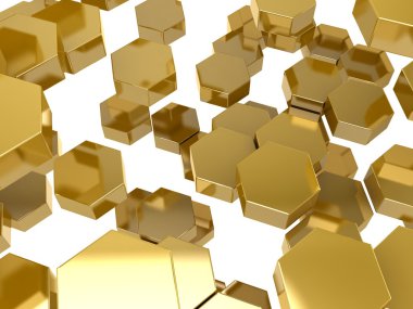 Altın petek desen arka plan