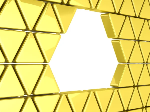 Altın üçgen arka plan — Stok fotoğraf