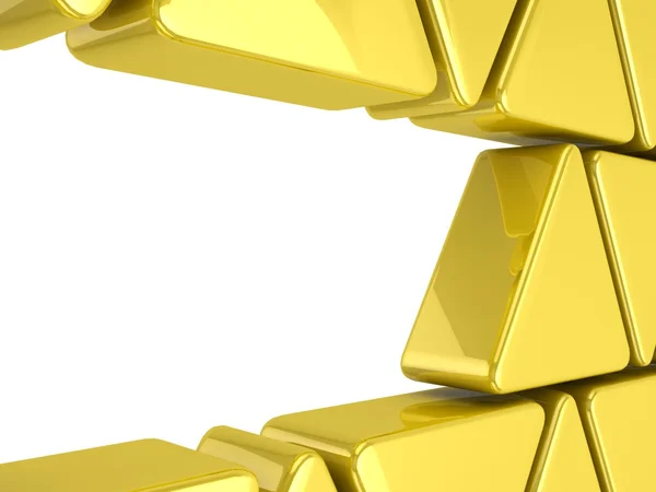 Golden triangles background — Stock Photo, Image