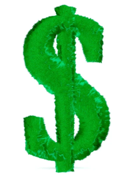 绿色毛皮美元 — 图库照片