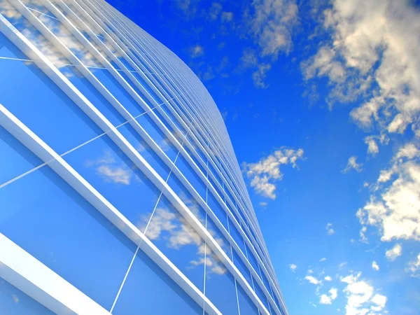 Felhőkarcolók cloudscape háttér. — Stock Fotó