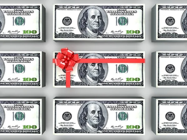 Dollar gift pack — Stockfoto