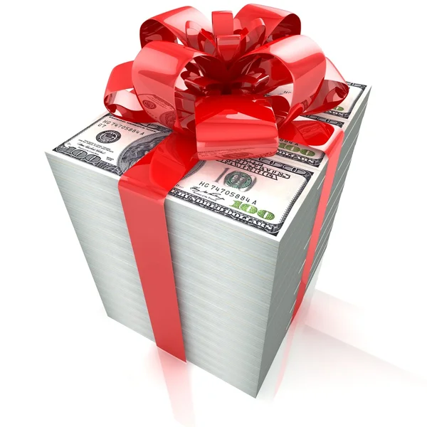 Dollar-Geschenkpaket — Stockfoto