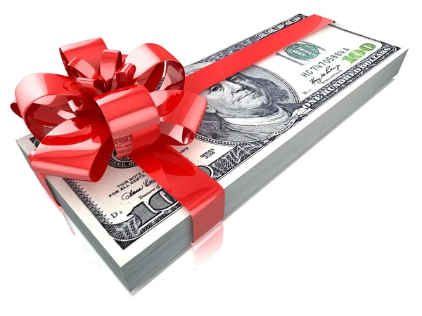 Dollar-Geschenkpaket — Stockfoto
