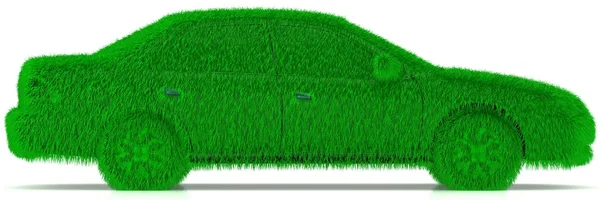 Trávy, které auto - eco zelené dopravy — Stock fotografie