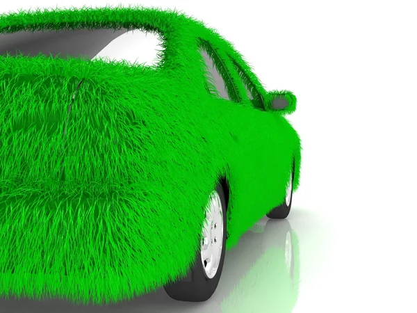 Erba coperto auto - eco trasporto verde — Foto Stock