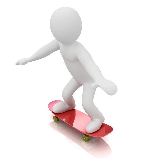 Skateboarder. Isolato . — Foto Stock